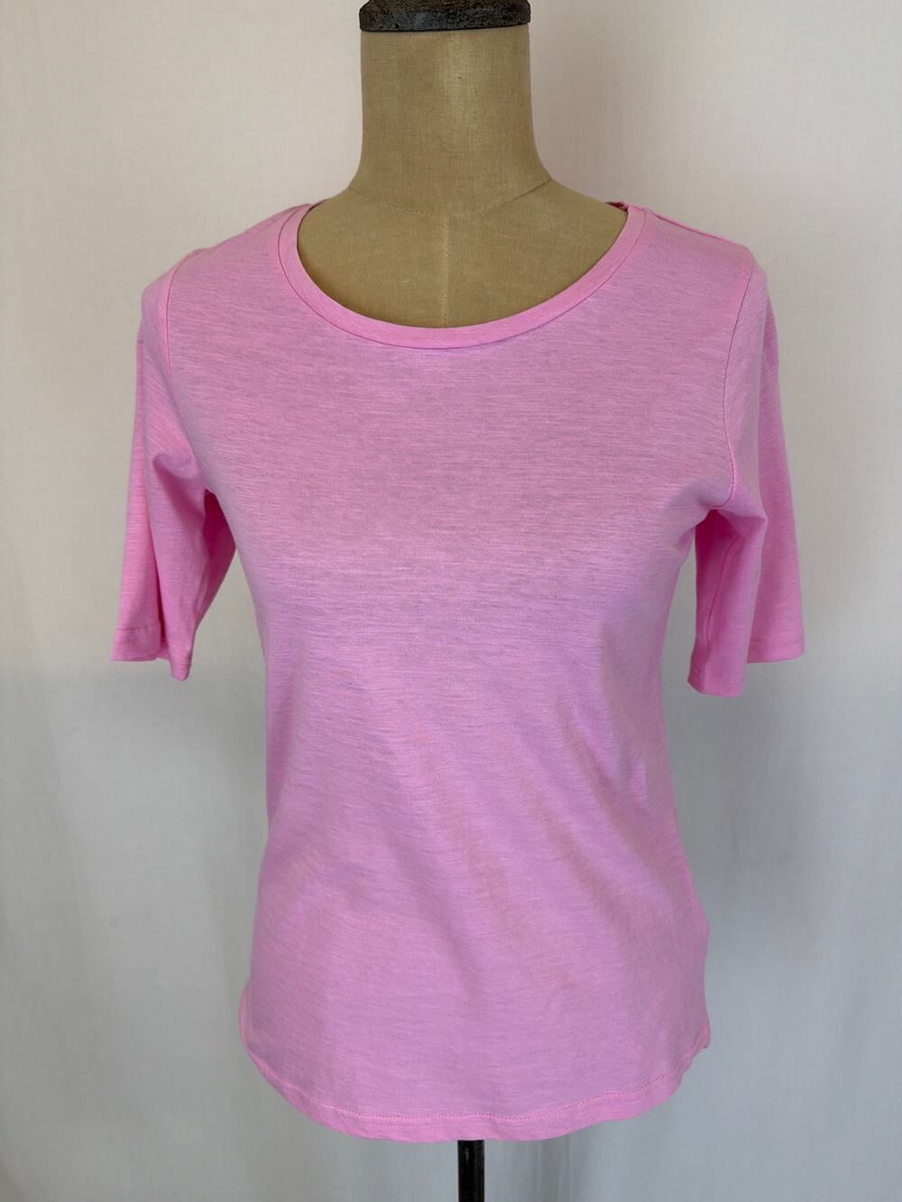 NWT Soya Concept Pink Organic Cotton T-Shirt XSmall #0451